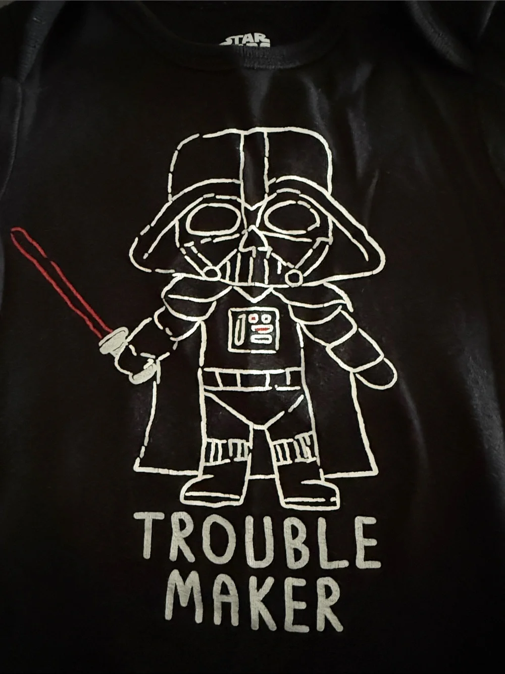 Star Wars Black 'Trouble Maker' Baby One-Piece